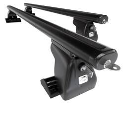 Aluminium roof rack for Chrysler Town & Country MPV (1990-2010) - black - Amos - D-T - Aero - T-track