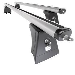 Aluminium roof rack for Seat Alhambra mk I Van (2001-2009) - silver - Amos - β-102 - Aero - attachment points