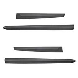 Black side door protector strips for Ford Fiesta VII Hatchback (5 doors) - (2008-2017) - (długość listew: 880mm; 610mm) - Rider