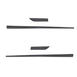 Black side door protector strips for Kia Picanto Hatchback (3 doors) - (2011-2017) - Rider