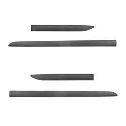 Black side door protector strips for Mitsubishi Outlander III SUV (2013-2022) - Rider