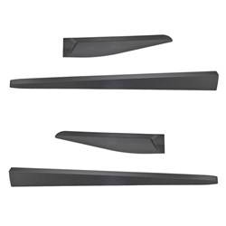 Black side door protector strips for Nissan Micra K14 Hatchback (5 doors) - (2017-....) - Rider