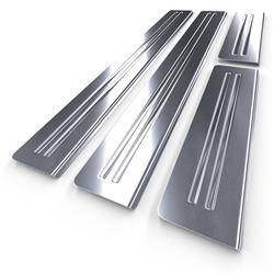 Steel door sill trim for Audi A5 8T Sportback (5 doors) - (2009-2011) - Croni - 2 Line - silver (satin)