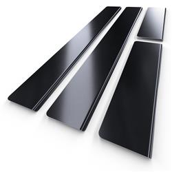 Steel door sill trim for Nissan Micra V K14 Hatchback (5 doors) - (2017-....) - Croni - Standard - black (sanded surface)