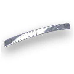 Steel rear bumper trim for Peugeot Traveller MPV (5 doors) - (2016-....) - Croni - 4 Trapezium pattern - silver (glossy)