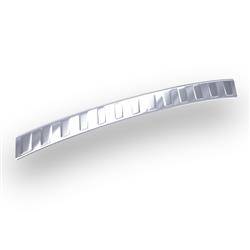 Steel rear bumper trim for Vauxhall Astra H Caravan (5 doors) - (2005-2012) - Croni - Trapezium pattern - silver (satin)