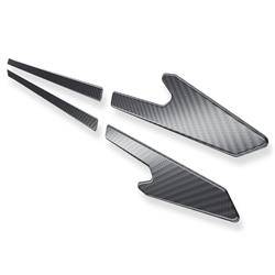 Steel side door protector strips for BMW 3 Series E92 Coupé (2 doors) - (2005-2012) - Croni - Y - black (carbon film)