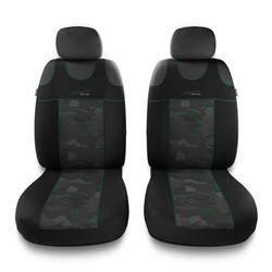 T-shirt seat covers for Audi A4 B5, B6, B7, B8, B9 (1995-....) - Auto-Dekor - Stylus 1+1 - green