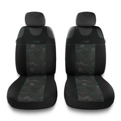 T-shirt seat covers for Renault Clio II, III, IV (1990-2019) - Auto-Dekor - Stylus 1+1 - green