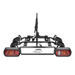 Towball mounted bike rack – Amos – TYTAN BLACK (3 bikes, folding and tilting, 13-pin)