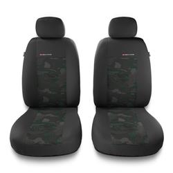 Universal fit car front seat covers for Alfa Romeo MiTo (2008-2018) - Auto-Dekor - Elegance 1+1 - green