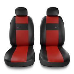 Universal fit car front seat covers for Citroen C5 I, II (2000-2017) - Auto-Dekor - X-Line 1+1 - red