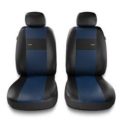 Universal fit car front seat covers for Hyundai i40 (2011-2019) - Auto-Dekor - X-Line 1+1 - blue