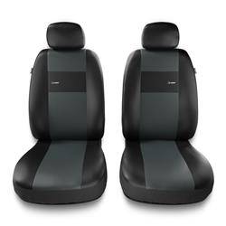 Universal fit car front seat covers for Peugeot 607 (2000-2010) - Auto-Dekor - X-Line 1+1 - grey