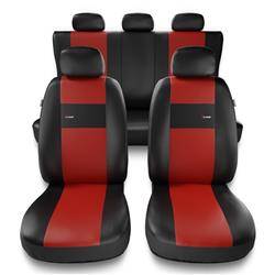 Universal fit car seat covers for Alfa Romeo 166 I, II, III (1998-2007) - Auto-Dekor - X-Line - red