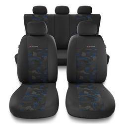 Universal fit car seat covers for Audi A4 B5, B6, B7, B8, B9 (1995-....) - Auto-Dekor - Elegance - blue