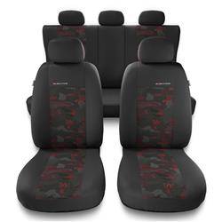 Universal fit car seat covers for Audi A4 B5, B6, B7, B8, B9 (1995-....) - Auto-Dekor - Elegance - red