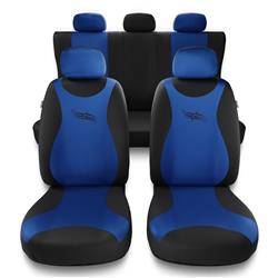 Universal fit car seat covers for BMW 2 Series F22, F45 (2013-2019) - Auto-Dekor - Turbo - blue