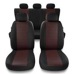 Universal fit car seat covers for Chevrolet Aveo (2002-2019) - Auto-Dekor - Profi - red