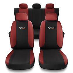 Universal fit car seat covers for Kia Niro I, II (2016-....) - Auto-Dekor - Tuning - red