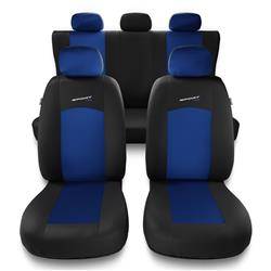 Universal fit car seat covers for Nissan Qashqai I, II (2007-2019) - Auto-Dekor - Sport Line - blue