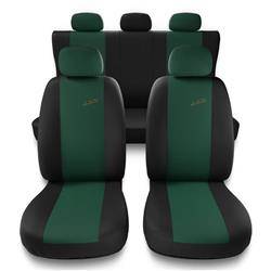 Universal fit car seat covers for Renault Clio II, III, IV (1990-2019) - Auto-Dekor - XR - green