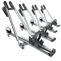 4x Bike roof rack, Bike carrier with a key lock and an aluminium bar - TOUR - Amos