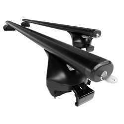 Aluminium roof rack for BMW X6 G06 SAC (2020-....) - black - Amos - Boss - Aero - flush rail roofs