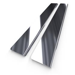 Steel door sill trim for Renault Master Van (5 doors) - (1997-2010) - Croni - Standard - silver (glossy)