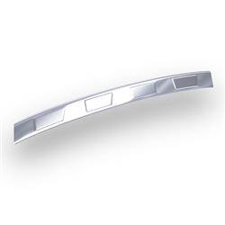 Steel rear bumper trim for Peugeot Traveller MPV (5 doors) - (2016-....) - Croni - 4 Trapezium pattern - silver (satin)