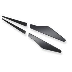 Steel side door protector strips for Chevrolet Aveo II T300 Saloon (4 doors) - (2011-....) - Croni - X - black (orange peel)