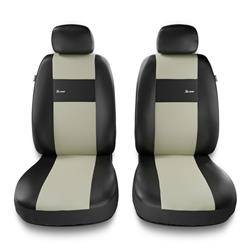 Universal fit car front seat covers for BMW 2 Series F22, F45 (2013-2019) - Auto-Dekor - X-Line 1+1 - beige