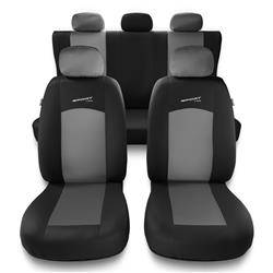 Universal fit car seat covers for BMW 2 Series F22, F45 (2013-2019) - Auto-Dekor - Sport Line - light grey