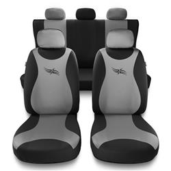 Universal fit car seat covers for BMW 2 Series F22, F45 (2013-2019) - Auto-Dekor - Turbo - silver