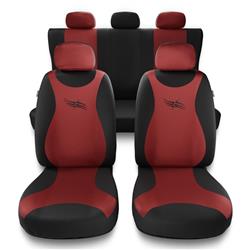 Universal fit car seat covers for Nissan Qashqai I, II (2007-2019) - Auto-Dekor - Turbo - red