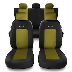 Universal fit car seat covers for Volkswagen Amarok (2010-2019) - Auto-Dekor - Sport Line - yellow