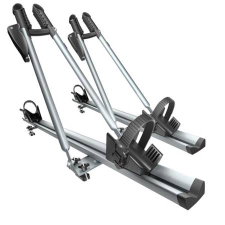 2x Bike roof rack, Bike carrier with a key lock and an aluminium bar - TOUR - Amos