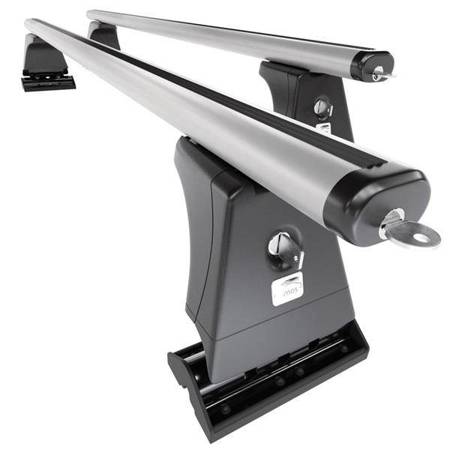 Aluminium roof rack for Fiat Fiorino III Van (2008-2011) - silver - Amos - β-103 - Aero - attachment points