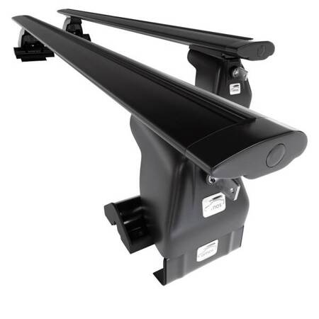 Aluminium roof rack for Smart Forfour Hatchback (2004-2006) - black - Amos - D-1 - Dynamic - naked roofs