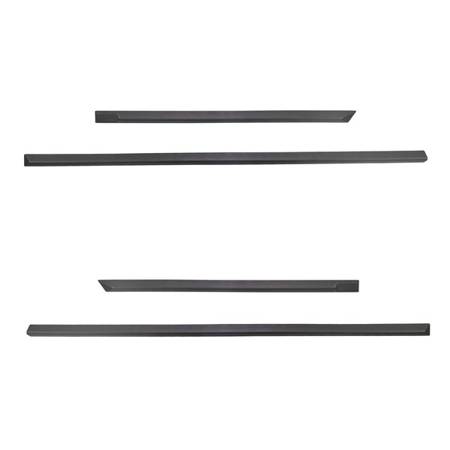 Black side door protector strips for Audi Q3 SUV (2011-2018) - Rider