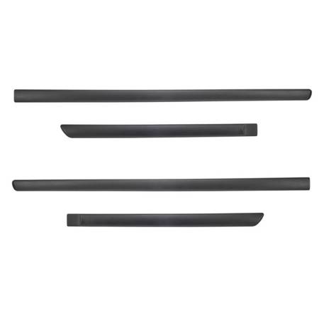 Black side door protector strips for Dacia Sandero I Stepway Crossover (2008-2012) - (długość listew: 945mm; 668mm) - Rider