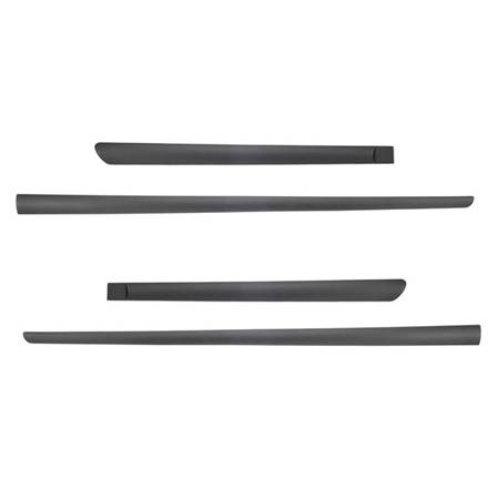 Black side door protector strips for Kia Picanto Hatchback (5 doors) - (2011-2017) - Rider