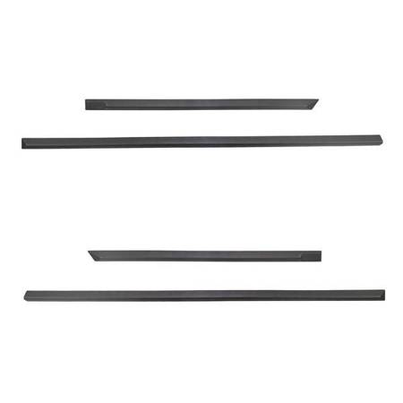 Black side door protector strips for Kia Rio Hatchback, Saloon (2012-2017) - Rider