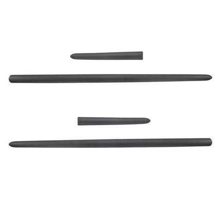 Black side door protector strips for Nissan Micra K12 Hatchback (3 doors) - (2002-2010) - Rider