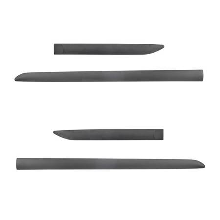 Black side door protector strips for Nissan Qashqai Crossover (2007-2013) - Rider