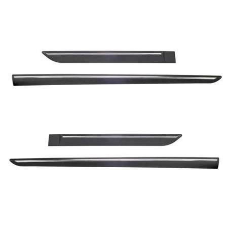 Black side door protector strips for Seat Altea XL MPV (2006-2015) - (długość listew: mm; F-23mm) - Rider