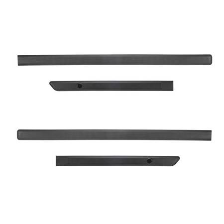 Black side door protector strips for Smart Forfour Hatchback (2004-2006) - Rider