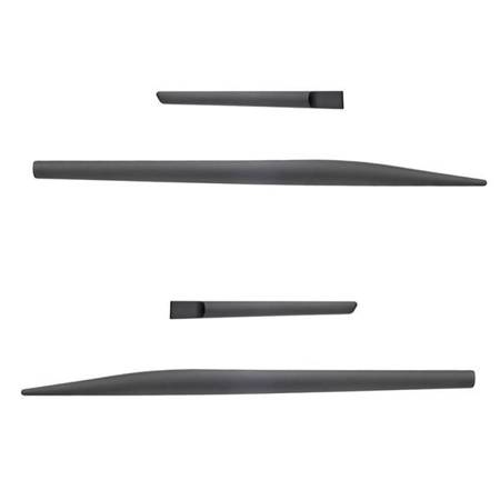 Black side door protector strips for Toyota Yaris IV Hatchback (5 doors) - (2020-....) - Rider