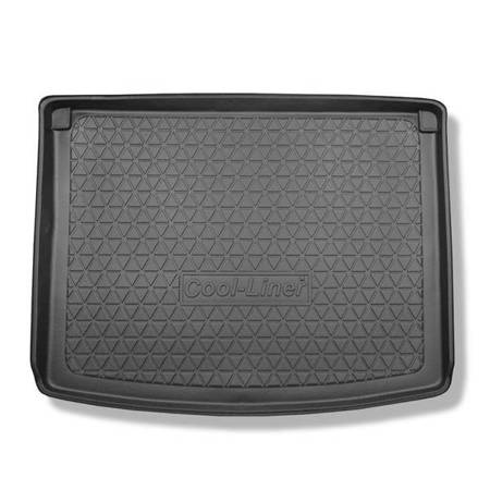 Boot mat for Volkswagen Caddy Life Mixt, Comfortline Mixt, Trendline Mixt Estate (2004-10.2020) - Aristar - Cool liner - 5 seats; soundproofing on the boot walls; with a factory-fitted separation grate divider behind the 2nd row seats