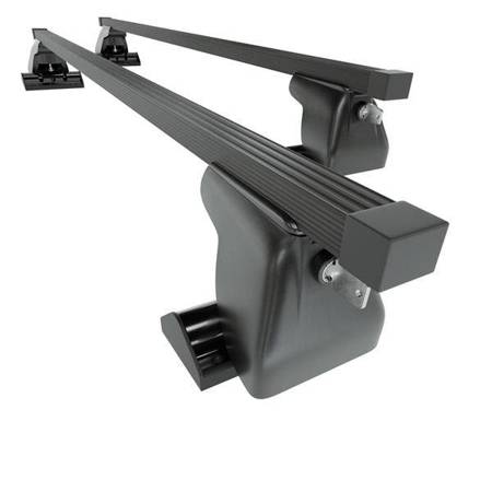 Steel roof rack for Peugeot Expert Van (2016-....) - black - Amos - Vivaro - O - attachment points